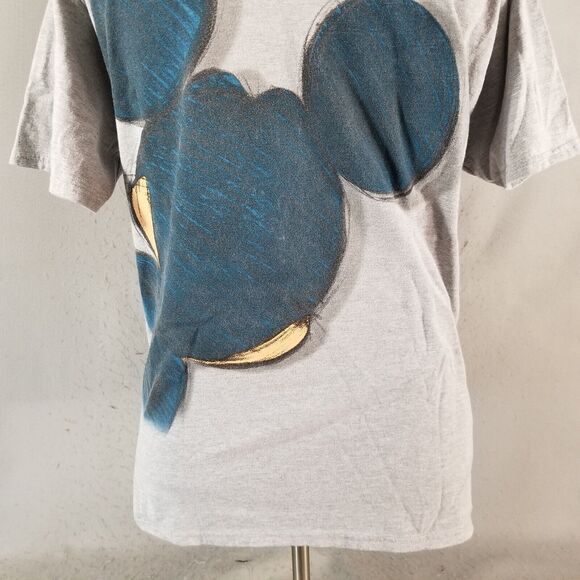 Disney Mickey Mouse shirt men's large gray double side cotton Catroon drawing - Picture 9 of 10